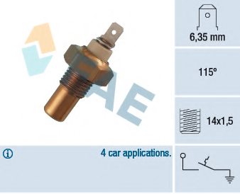 FAE 35140 Temperature Switch, coolant warning lamp